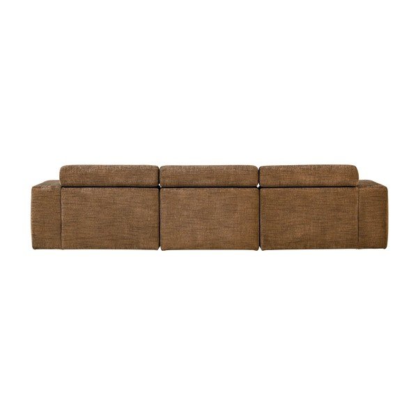 Divano angolare marrone cognac reclinabile (con penisola a sinistra/con chaise lounge) Novi – WOOOD-image-3