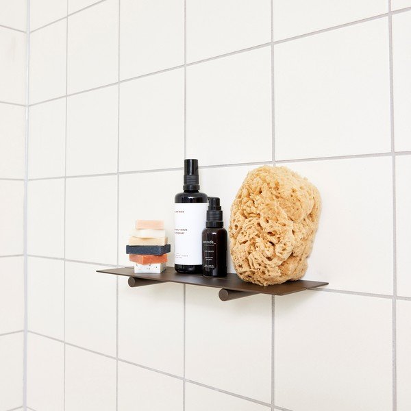 Mensola da bagno da parete marrone in acciaio inox Pieni – OYOY Living Design-image-1