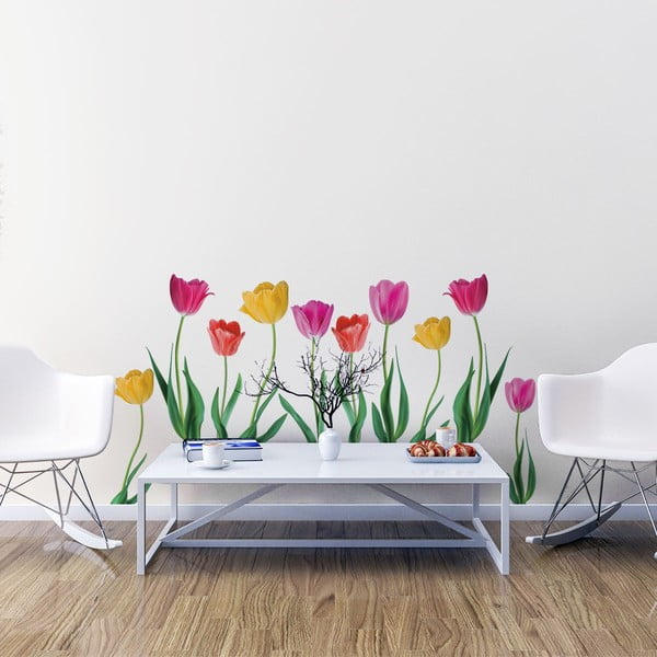 Set di adesivi da parete Tulipani di primavera - Ambiance