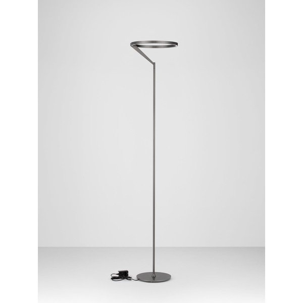 Lampada da terra LED argentata in alluminio con intensità regolabile (altezza totale 168 cm) Tilia – Nova Luce-image-4