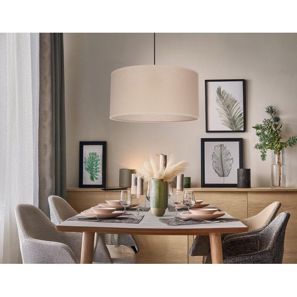 Lampadario beige con paralume in tessuto ø 40 cm Shanti – Candellux Lighting-image-4