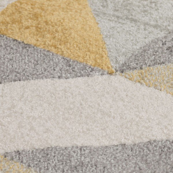 Tappeto grigio e giallo , 133 x 185 cm Urban Triangle - Flair Rugs-image-1