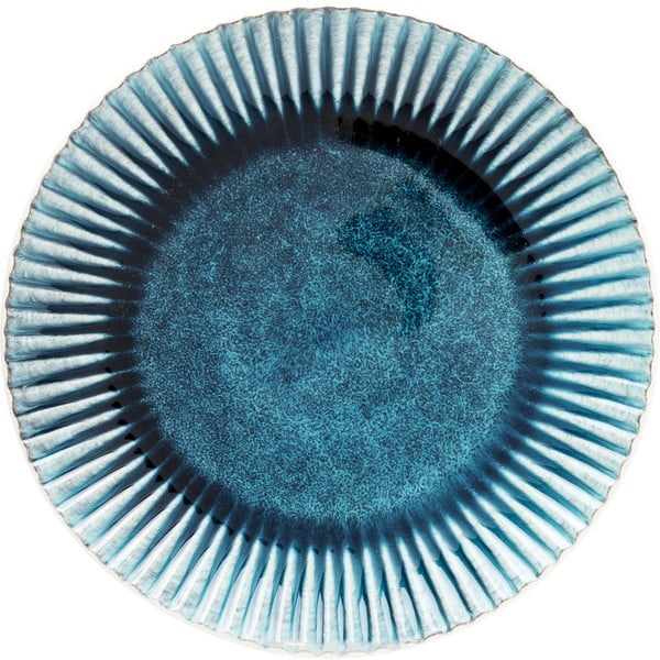 Piatto in gres blu Cerchio, ⌀ 29 cm Mustique - Kare Design