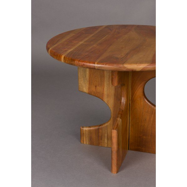 Tavolino rotondo in acacia massiccia ø 60 cm Morgan – Dutchbone-image-4