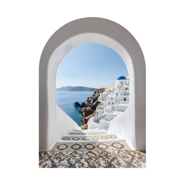 Dipinto su vetro 70x100 cm Oia – Styler