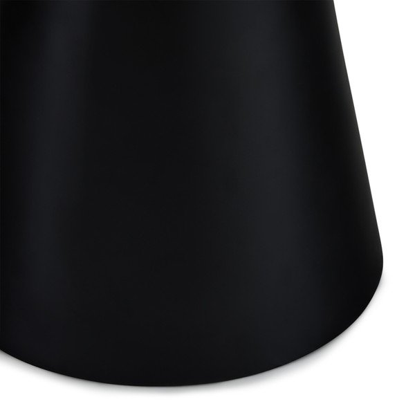 Tavolino in grigio chiaro e nero con piano in marmo ø 60 cm Tango - Furnhouse-image-4