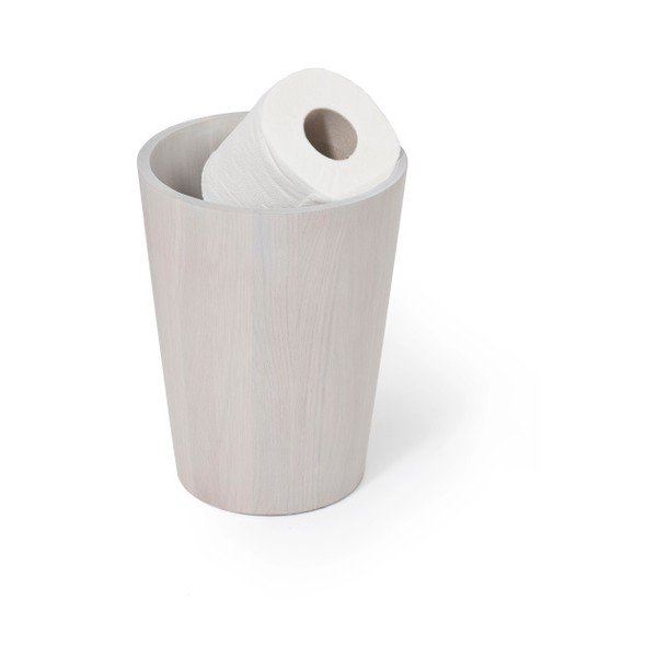 Cestino in legno di quercia grigio Mezza - Wireworks-image-1