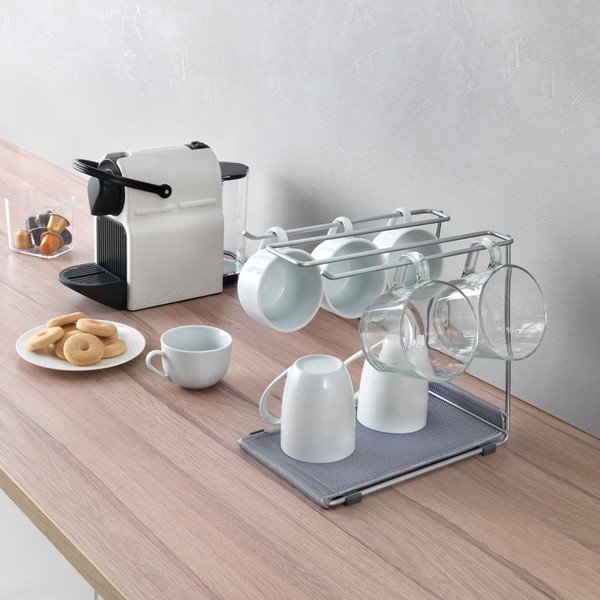 Portabicchieri da vino in acciaio, argento Calix - Metaltex-image-1