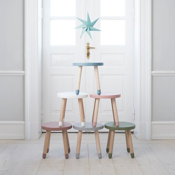 Sgabello blu per bambini , ø 30 cm Dots - Flexa-image-1