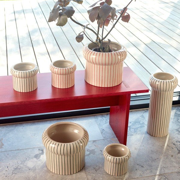 Panchina rossa in legno massiccio Kotai – OYOY Living Design-image-1