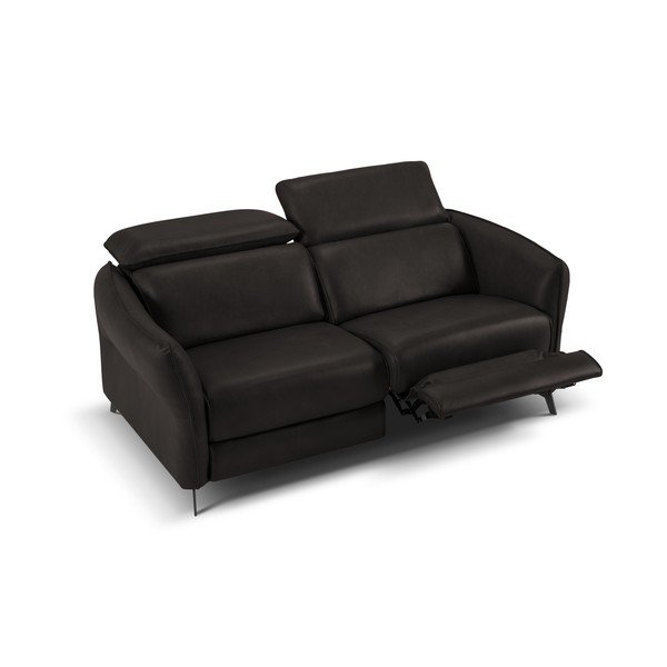 Divano in vera pelle nero 103 cm Hubble - Windsor & Co Sofas-image-3