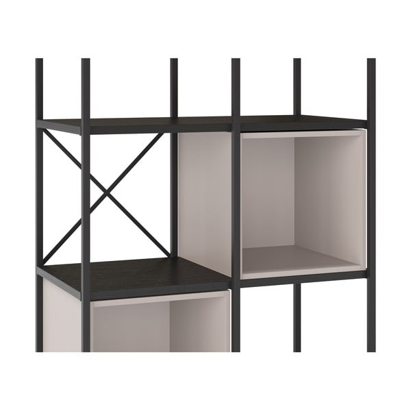 Libreria nera e crema 71x179 cm Anya - Marckeric-image-4