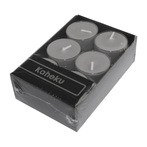 Set di 12 tea light grigi, durata di combustione 4 h Silea - Ego Dekor