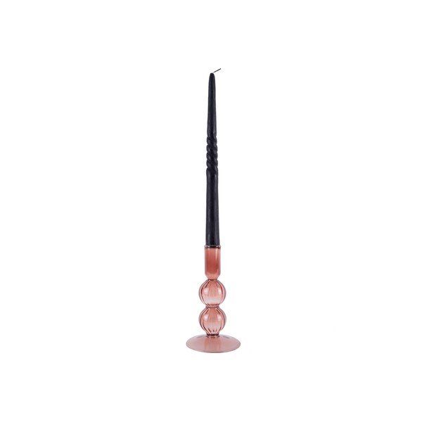 Portacandele in vetro rosa Swirl Bubbles - PT LIVING-image-1