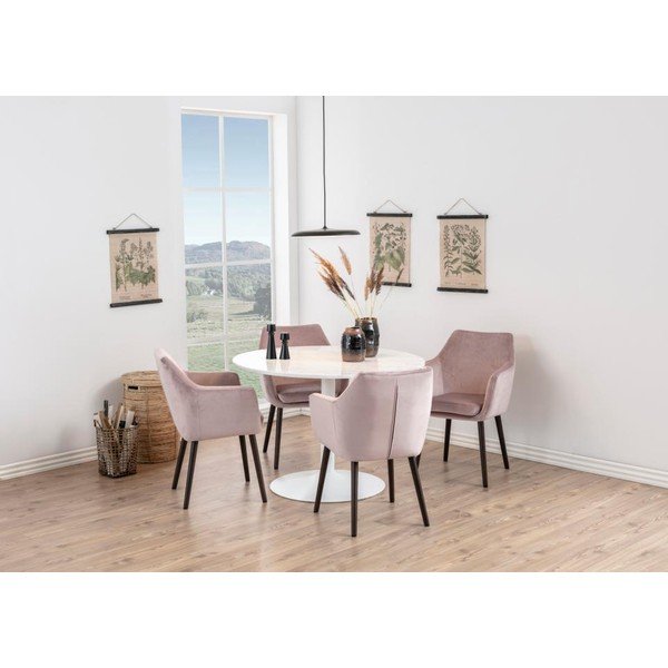 Sedia da pranzo rosa Nora - Actona-image-1