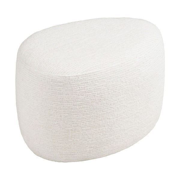 Poggiapiedi color crema con rivestimento in ciniglia Hilo – House Nordic-image-2