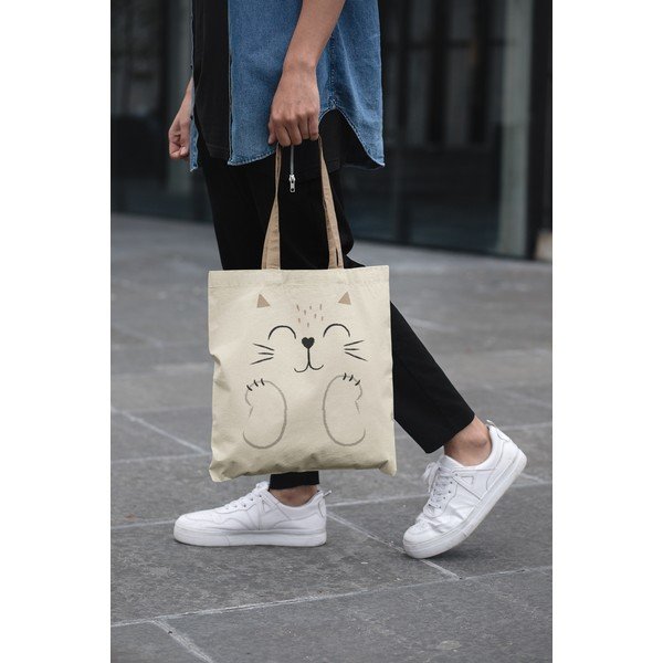 Borsa in tessuto beige - Kate Louise-image-3