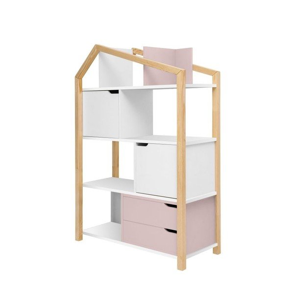 Scaffale per bambini con ripiani rosa , 89 x 130 cm Phoebe Flamingo - BELLAMY-image-2