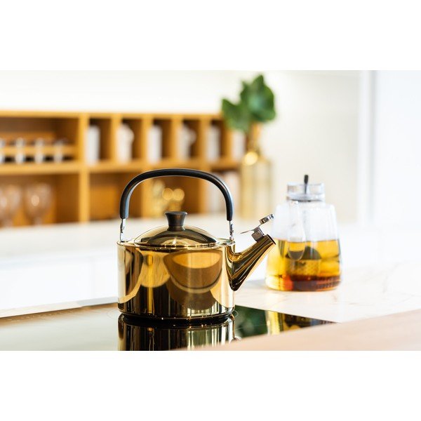 Bollitore oro lucido in acciaio inox 1,5 l Diamante – Vialli Design-image-2