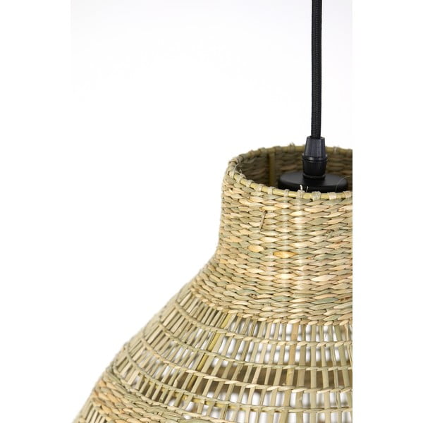 Lampadario in colore naturale con paralume in seagrass ø 38 cm Sagar - Light & Living-image-3