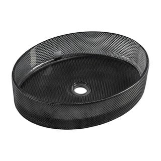 Lavabo nero in vetro 49x38 cm Nobal – Sapho