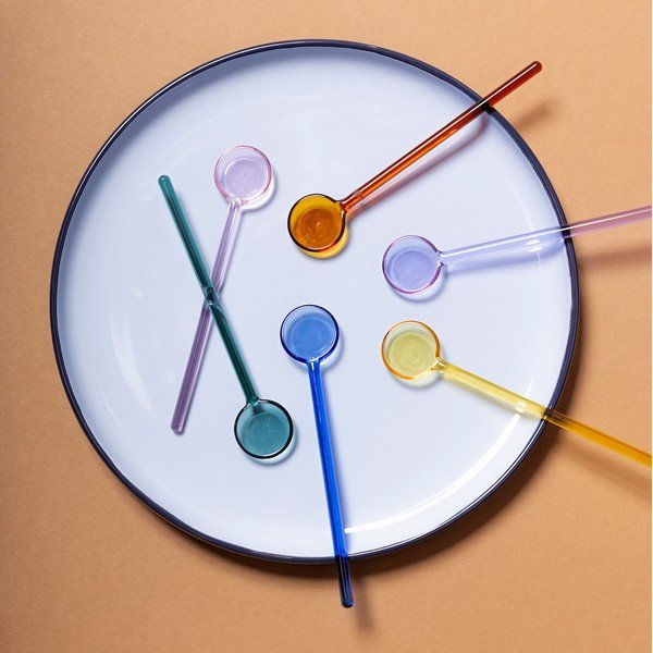 Set di cucchiaini da caffè in vetro 6 pz per 6 persone Tilly – ONA-image-1