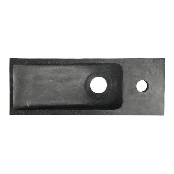 Lavabo nero in pietra 38x14 cm Blok – Sapho-image-2