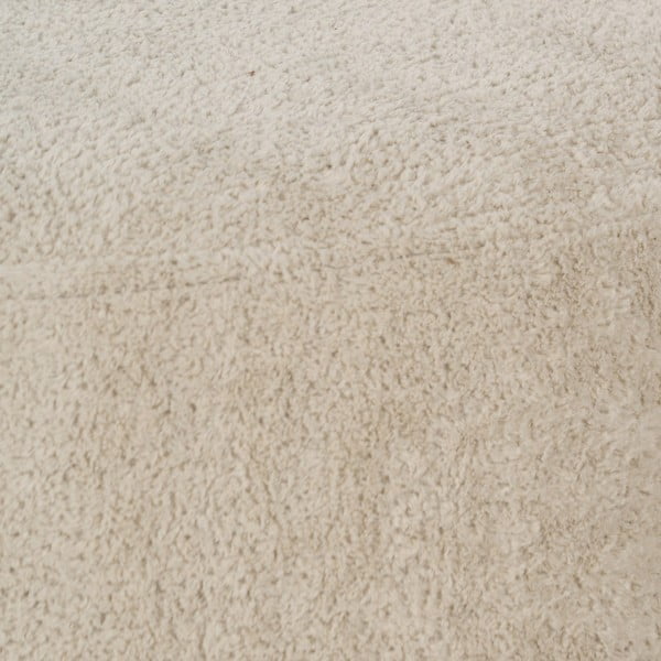 Poggiapiedi beige con rivestimento in bouclé – Ixia-image-2