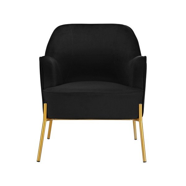 Poltrona in velluto nero Runa - Støraa-image-1