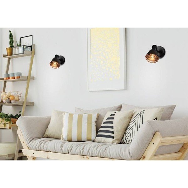 Lampada da parete in metallo nero Neria - Candellux Lighting-image-1