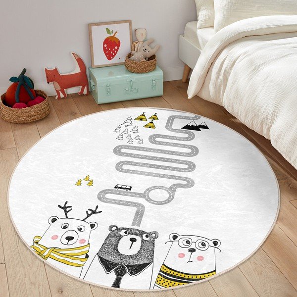 Tappeto bianco per bambini ø 100 cm Comfort - Mila Home-image-4