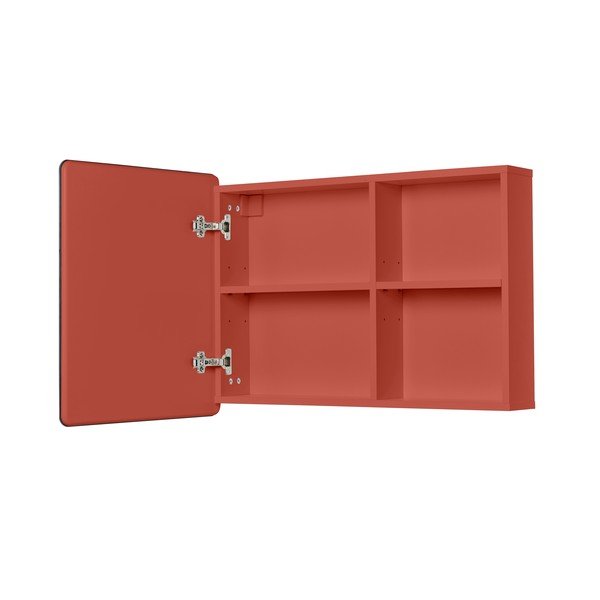 Mobile bagno sospeso rosso con specchio 80x58 cm Color Bath - Tom Tailor-image-3