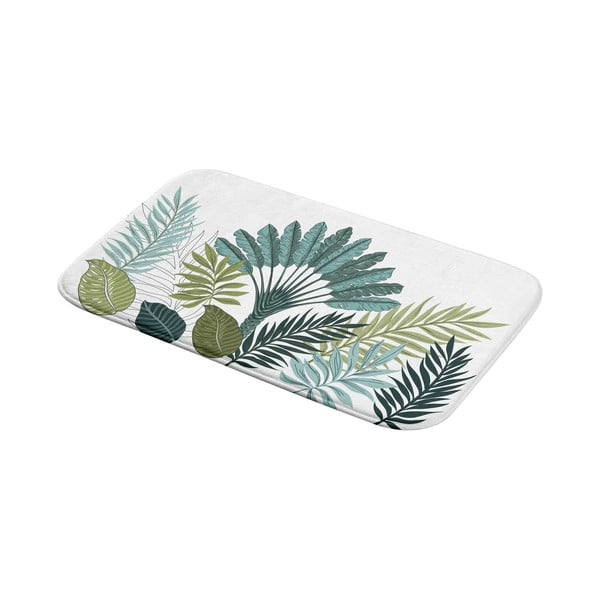 Tappetino per il bagno bianco/verde 45x75 cm Panazio – douceur d'intérieur-image-2