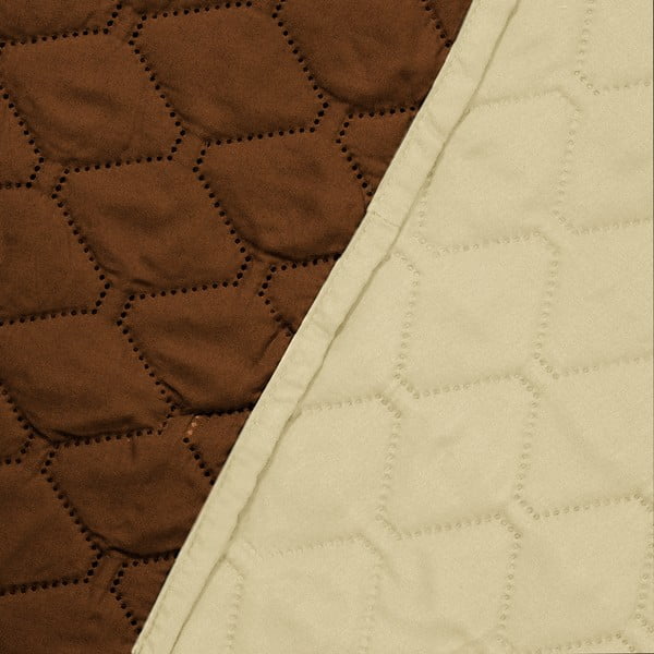Copriletto bifacciale in microfibra beige e marrone , 240 x 260 cm Axel - DecoKing-image-3