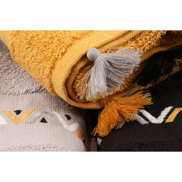 Set di asciugamani tipo terry in cotone 3 pz 50x90 cm Asorti – Foutastic-image-1