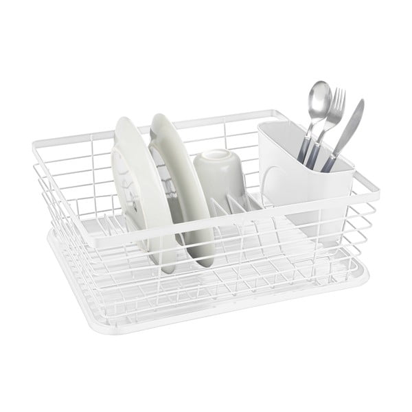 Scolapiatti bianco opaco in metallo 36x30 cm Drip – Wenko