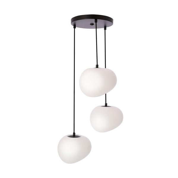 Lampadario bianco e nero ø 42 cm Stones – Candellux Lighting