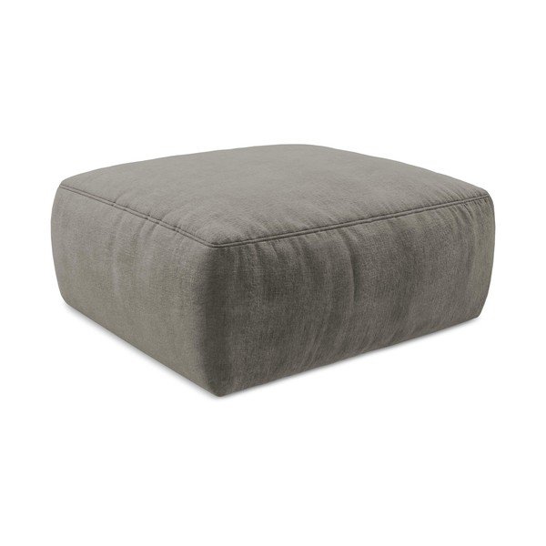 Poggiapiedi grigio con rivestimento in ciniglia Kuki – Makamii-image-3