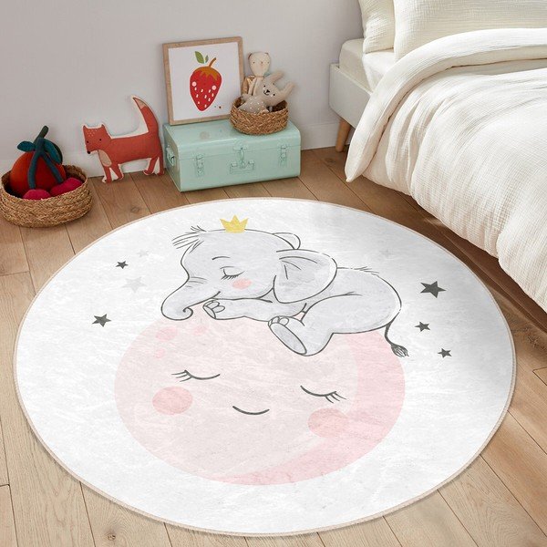 Tappeto bianco per bambini ø 120 cm Comfort - Mila Home-image-3