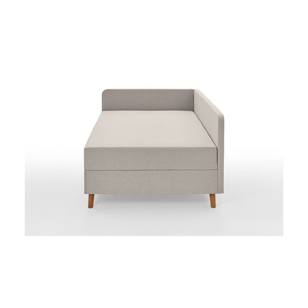 Letto singolo imbottito beige con contenitore con materasso incluso 90x200 cm Cabana – Meise Möbel-image-4
