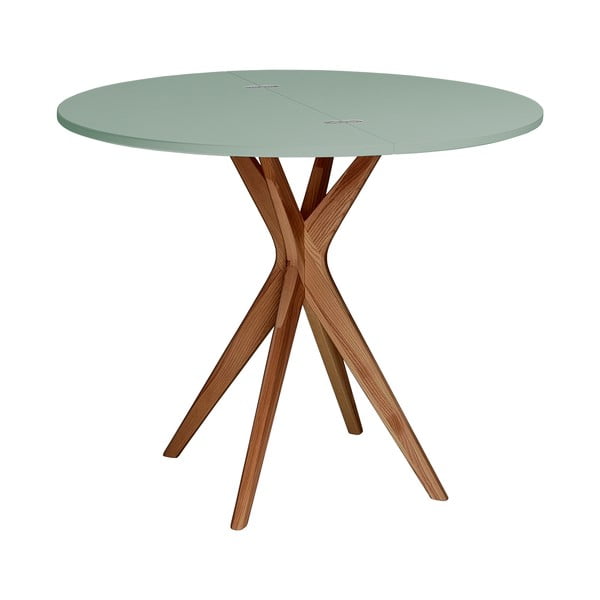 Tavolo da pranzo rotondo allungabile 45x90 cm Jubi – Ragaba-image-2