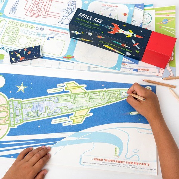 Set creativo per colorare e disegnare Space Age - Rex London-image-1