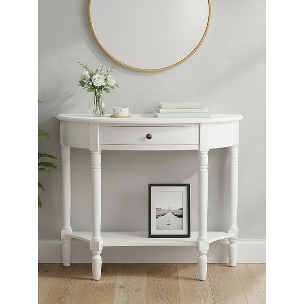 Tavolo consolle bianco in pino massiccio 32x93 cm Heritage – Premier Housewares-image-2
