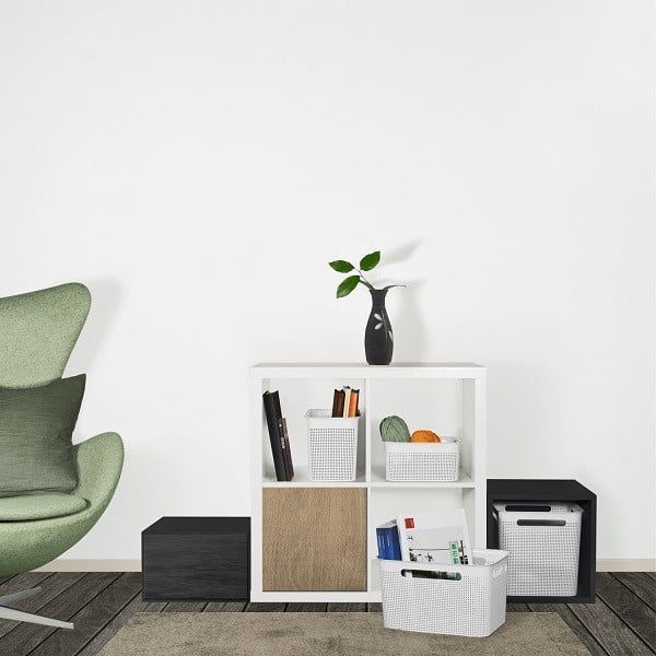 Cestino beige in plastica riciclata Brisen - Rotho-image-1