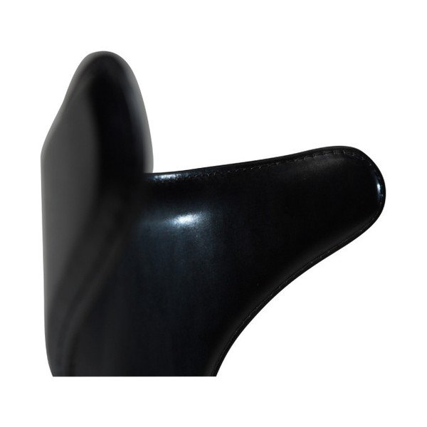 Černá kožená jídelní židle s přírodním podnožím DAN–FORM Dolphin-image-4