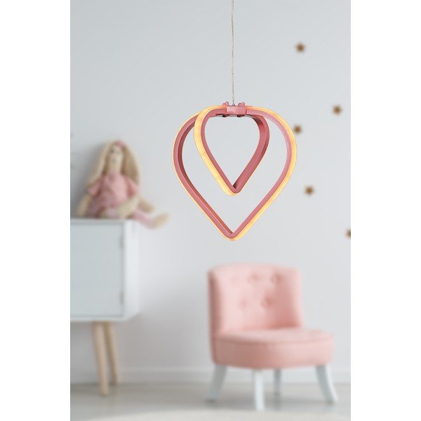 Lampadario LED rosa in metallo ø 22 cm Sevinc – Squid Lighting-image-1