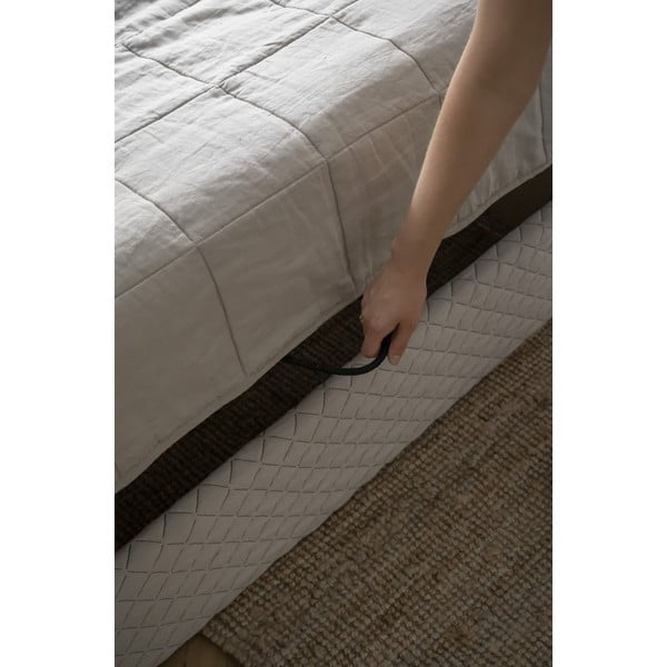 Letto singolo imbottito beige con spazio contenitivo e rete 90x200 cm Sleepy Luna - Miuform-image-1