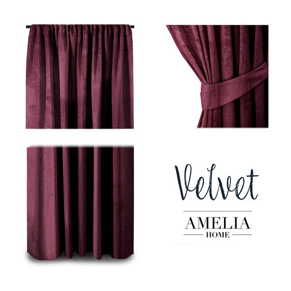 Velluto viola Tenda vellutata, 245 x 140 cm - AmeliaHome-image-2