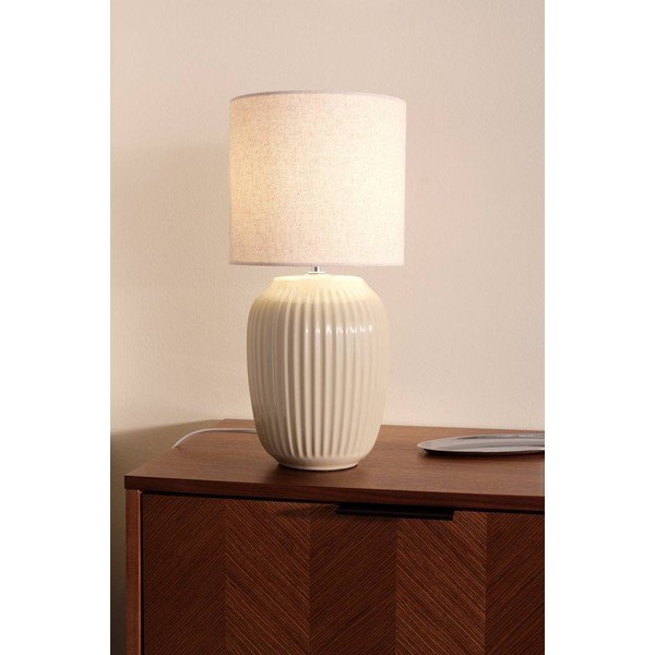 Lampada da tavolo beige in ceramica (altezza totale 41,5 cm) Karlsson – Jotex-image-1