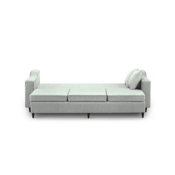 Divano letto a tre posti verde chiaro con contenitore Narcisse - Mazzini Sofas-image-1